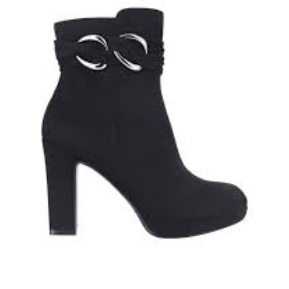 Black Suede Memory Foam Booties